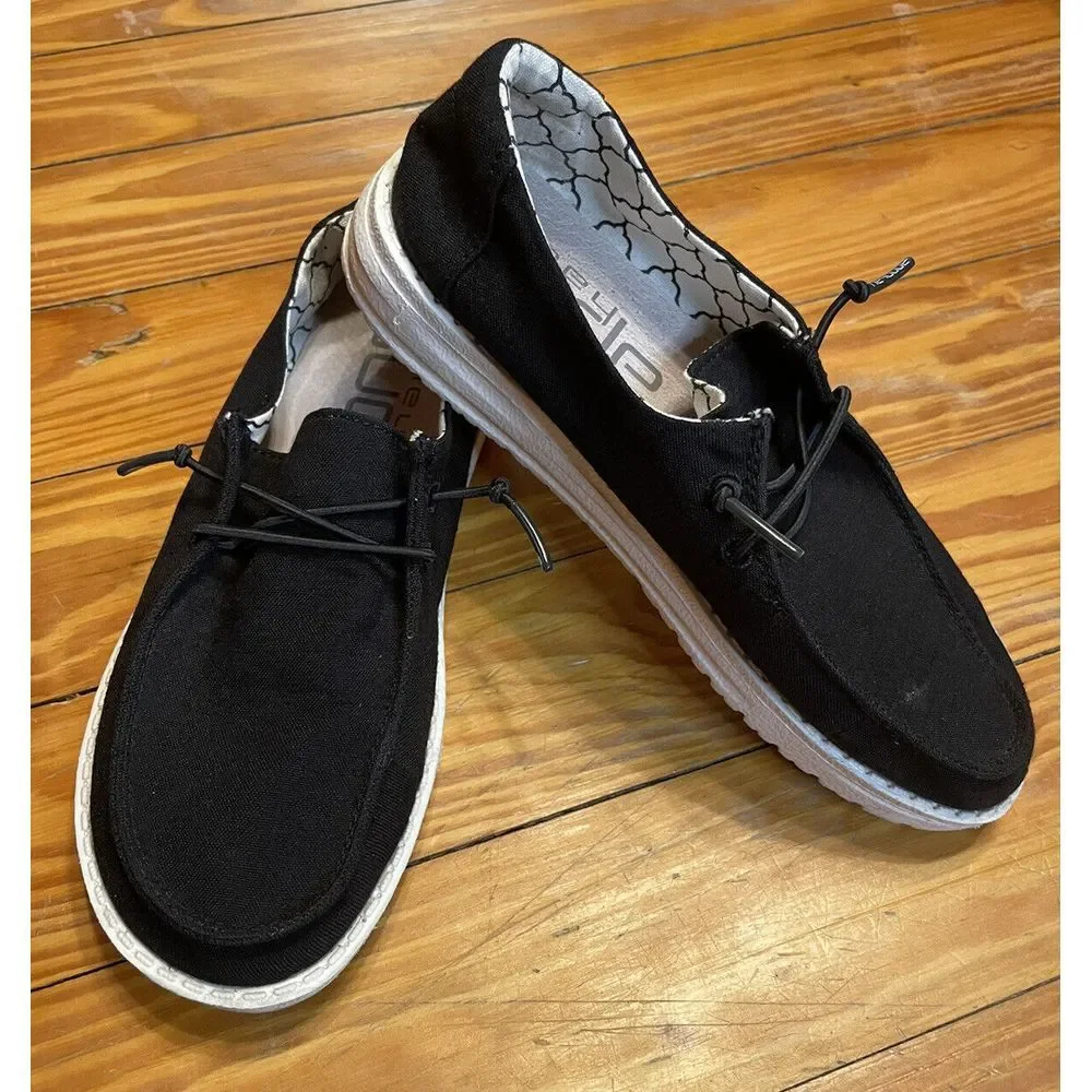 Hey Dude Wendy Linen Black‎ Size 3